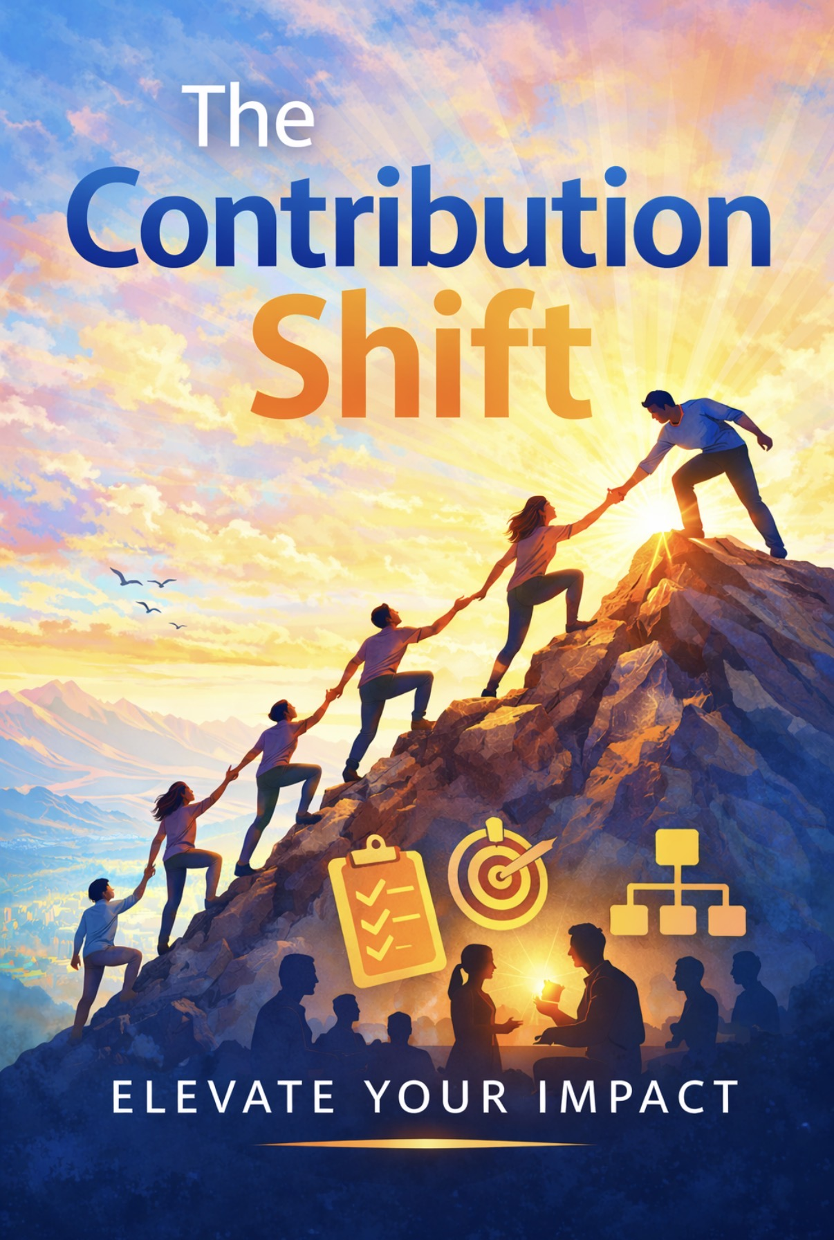 The Contribution Shift book cover by Guy Pilens - leadership development for people moving from individual contributor to leader